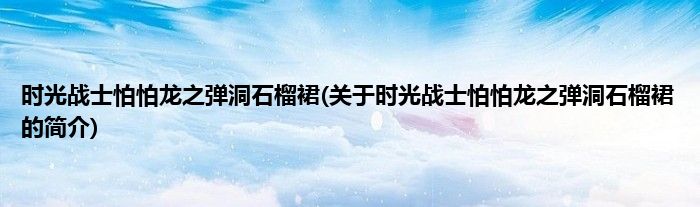 时光战士怕怕龙之弹洞石榴裙(关于时光战士怕怕龙之弹洞石榴裙的简介)
