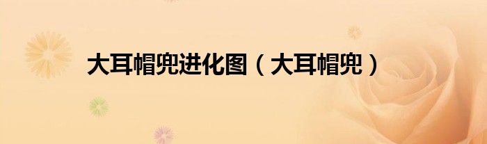 大耳帽兜进化图（大耳帽兜）