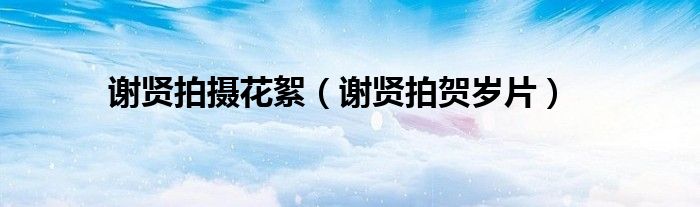 谢贤拍摄花絮（谢贤拍贺岁片）